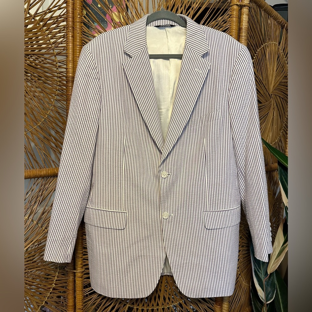 Purple Pinstripe Blazer